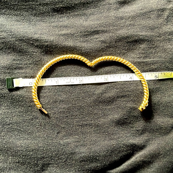 SOLID Gold Bangle Bracelet - Picture 3 of 4